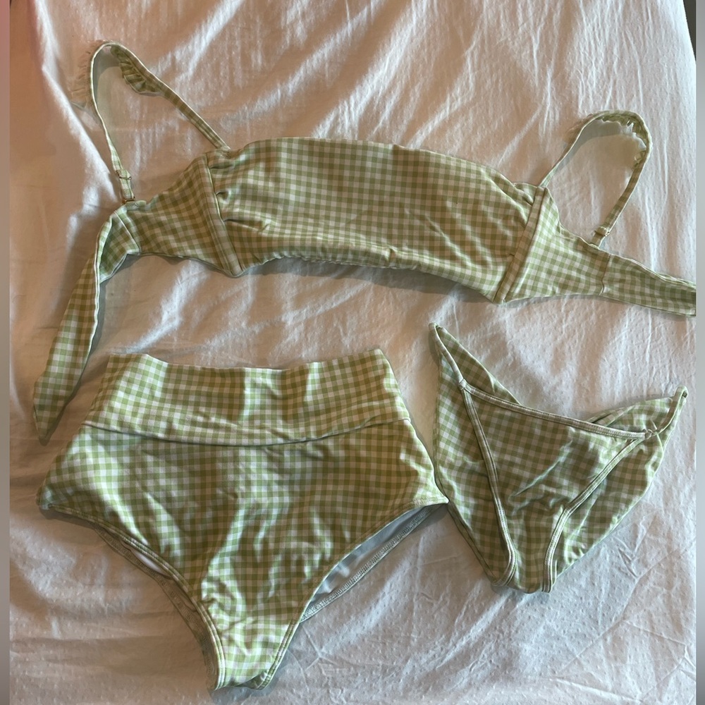 Montce Gingham Green 3 Piece Set
